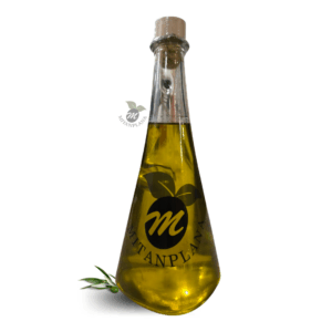 Aceitera de cristal con pico de pato 500ml.